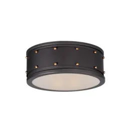 Maxim Lighting Trestle 2-Light Flush Mount - 120V - Oil Rubbed Bronze / Antique Brass