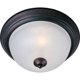 Maxim Lighting Essentials 16" 3-Light Flush Mount - Frosted Glass Shade - 120V - Oil Rubbed Bronze