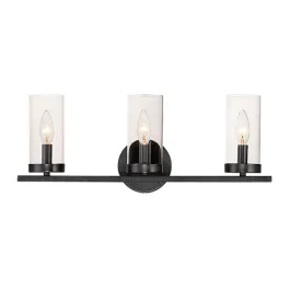 Maxim Lighting Sentinel 3-Light Bath Vanity Light - 120V - Black