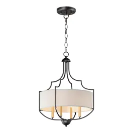 Maxim Lighting Savant 4-Light Chandelier - 120V - Bronze / Antique Brass