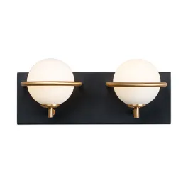 Maxim Lighting Revolve 2-Light Bath Vanity Light - 120V - Black / Gold