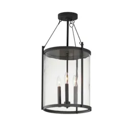Maxim Lighting Belfry 3-Light Pendant - 120V - Black