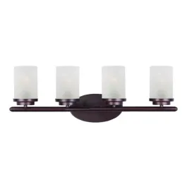 Maxim Lighting Corona 4-Light Vanity Light - Frosted Glass Shade - 120V - Oil Rubbed Bronze