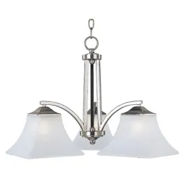 Maxim Lighting Aurora 3-Light Chandelier - 120V - Satin Nickel