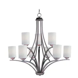 Maxim Lighting Deven 9-Light Chandelier - 120V - Oil Rubbed Bronze