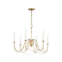 Maxim Lighting Plumette 6-Light Chandelier - 120V - Gold Leaf