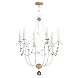 Maxim Lighting Formosa 6-Light Chandelier - 120V - Ecru / Venetian Gold