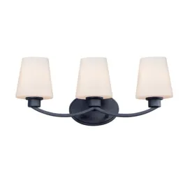 Maxim Lighting Shelter 3-Light Bath Vanity Light - 120V - Black