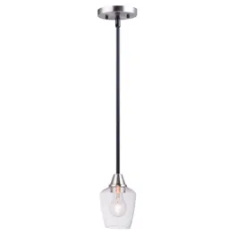 Maxim Lighting Goblet 1-Light Mini Pendant - 120V - Black / Satin Nickel