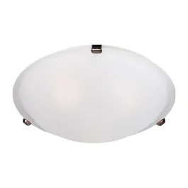Maxim Lighting Malaga 16" 3-Light Flush Mount - Frosted Glass Shade - 120V - Oil Rubbed Bronze