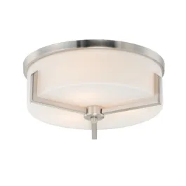 Maxim Lighting Dart 3-Light Flush Mount - 120V - Satin Nickel