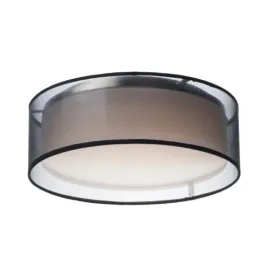 Maxim Lighting Prime 18W 16" LED Flush Mount - 3000K - 1,200 Lumens - 120-277V - Black Organza