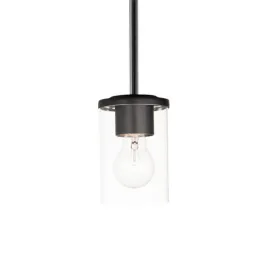 Maxim Lighting Corona 1-Light Mini Pendant - Clear Glass Shade - 120V - Black