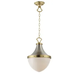 Maxim Lighting Conrad 12" 1-Light Pendant - 120V - Satin Nickel / Satin Brass