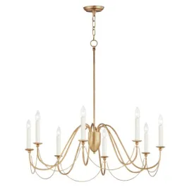 Maxim Lighting Plumette 8-Light Chandelier - 120V - Gold Leaf