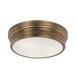 Maxim Lighting Fairmont 3-Light Flush Mount - 120V - Natural Aged Brass