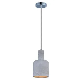 Maxim Lighting Crete 1-Light Mini Pendant - 120V - Gray / Polished Chrome