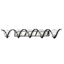 Maxim Lighting Curlicue 5-Light Bath Vanity Light - 120V - Black / Polished Nickel