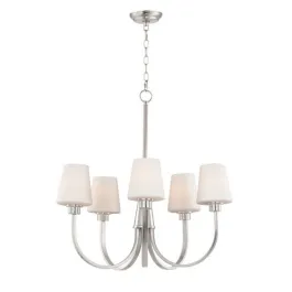 Maxim Lighting Shelter 5-Light Chandelier - 120V - Satin Nickel