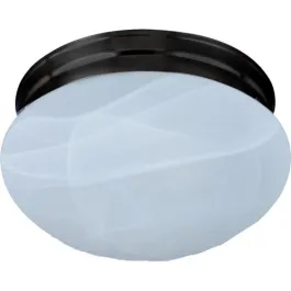 Maxim Lighting Essentials 8" 1-Light Flush Mount - Marble Glass Shade - 120V - Oil Rubbed Bronze