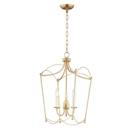 Maxim Lighting Plumette 3-Light Pendant - 120V - Gold Leaf