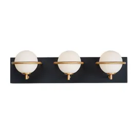 Maxim Lighting Revolve 3-Light Bath Vanity Light - 120V - Black / Gold