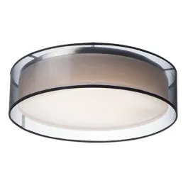 Maxim Lighting Prime 28W 20" LED Flush Mount - 3000K - 1,700 Lumens - 120-277V - Black Organza