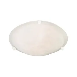 Maxim Lighting Malaga 13" 2-Light Flush Mount - Marble Glass Shade - 120V - White