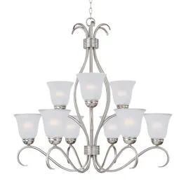 Maxim Lighting Basix 9-Light Chandelier - 120V - Satin Nickel