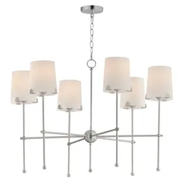Maxim Lighting Huntington 6-Light Chandelier - 120V - Satin Nickel