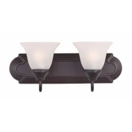Maxim Lighting Essentials 2-Light Vanity Light - Frosted Glass Shade - 120V - Oil Rubbed Bronze