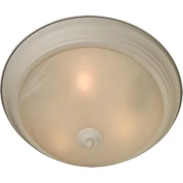Maxim Lighting Essentials 16" 3-Light Flush Mount - Marble Glass Shade - 120V - Textured White