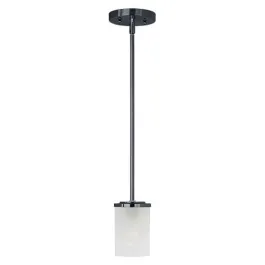 Maxim Lighting Corona 1-Light Mini Pendant - Frosted Glass Shade - 120V - Black