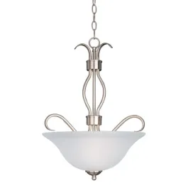 Maxim Lighting Basix 3-Light Invert Bowl Pendant - 120V - Satin Nickel