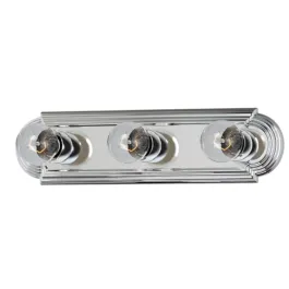 Maxim Lighting Essentials 3-Light Racetrack Vanity Light - 120V - Polished Chrome