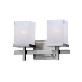 Maxim Lighting Tetra 2-Light Bath Vanity Light - 120V - Satin Nickel