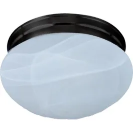 Maxim Lighting Essentials 9" 2-Light Flush Mount - Marble Glass Shade - 120V - Oil Rubbed Bronze