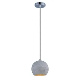 Maxim Lighting Crete 1-Light Mini Pendant - 120V - Gray / Polished Chrome