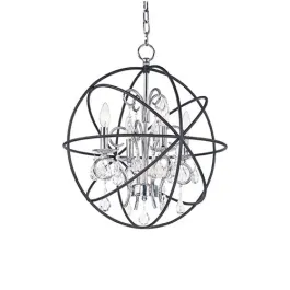 Maxim Lighting Orbit 4-Light Pendant - 120V - Anthracite / Polished Nickel