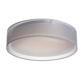 Maxim Lighting Prime 28W 20" LED Flush Mount - 3000K - 1,700 Lumens - 120-277V - White Organza