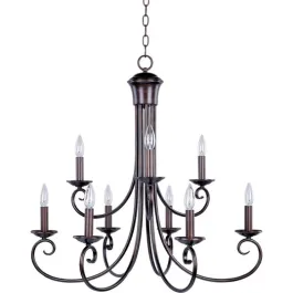 Maxim Lighting Loft 9-Light Chandelier - 120V - Oil Rubbed Bronze