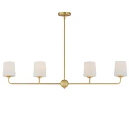Maxim Lighting Bristol 4-Light Linear Chandelier - 120V - Satin Brass