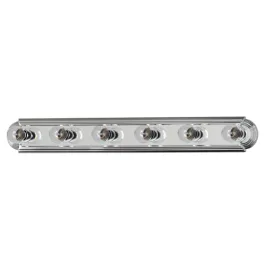 Maxim Lighting Essentials 6-Light Racetrack Vanity Light - 120V - Polished Chrome