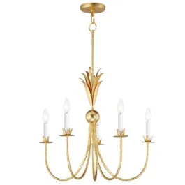 Maxim Lighting Paloma 5-Light Chandelier - 120V - Gold Leaf
