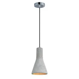 Maxim Lighting Crete 1-Light Mini Pendant - 120V - Gray / Polished Chrome