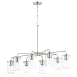 Maxim Lighting Sleek 8-Light Chandelier - 120V - Satin Nickel