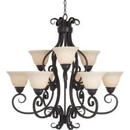 Maxim Lighting Manor 9-Light Chandelier - 120V - Oil Rubbed Bronze