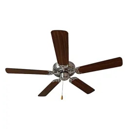 Maxim Lighting Basic-Max 52" Ceiling Fan - Walnut / Pecan Blades - 120V - Satin Nickel