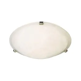 Maxim Lighting Malaga 13" 2-Light Flush Mount - Marble Glass Shade - 120V - Satin Nickel