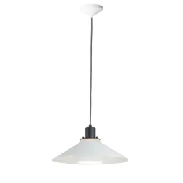 Maxim Lighting Oslo 16" 1-Light Medium Pendant - 120V - Black / White